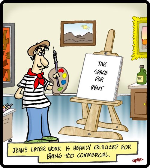 Jean's later work is heavily criticized for being too commercial.