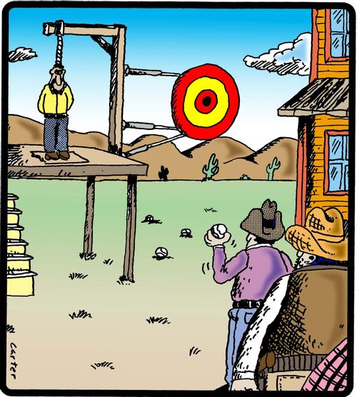 Hangman target.