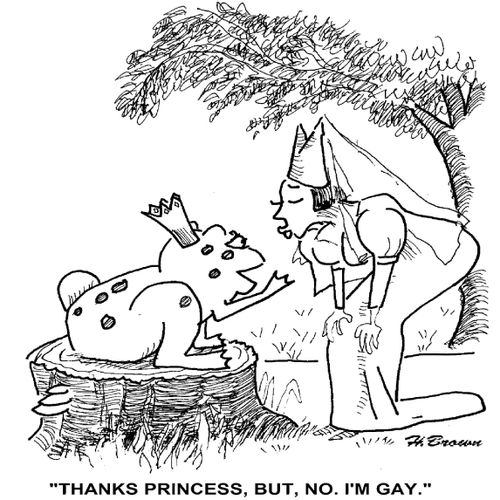 'Thanks princess, but, no. I'm gay.'
