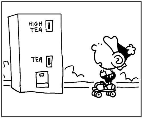 Vending Machine with 'High tea' and 'Tea'.