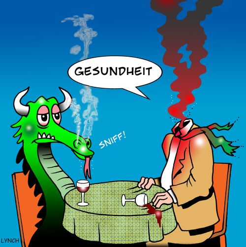 Sneezing dragon.