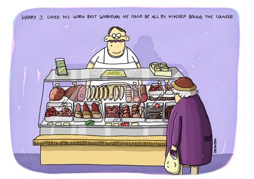 'Harry J. liked his work best whenever he could be all by himself behind the counter.'