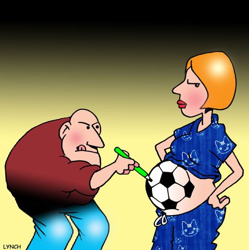 Football mad dad to be.