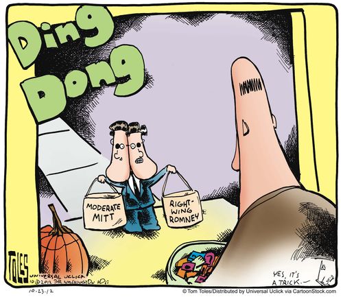 Moderate and Right-Wing Mitt Romney.