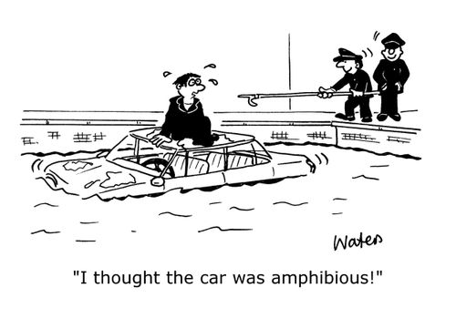 'I thought the car was amphibious!'
