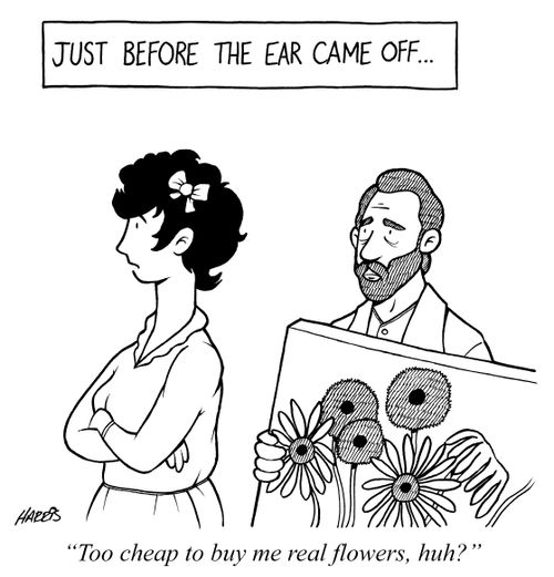 'Too cheap to buy me real flowers, huh?'