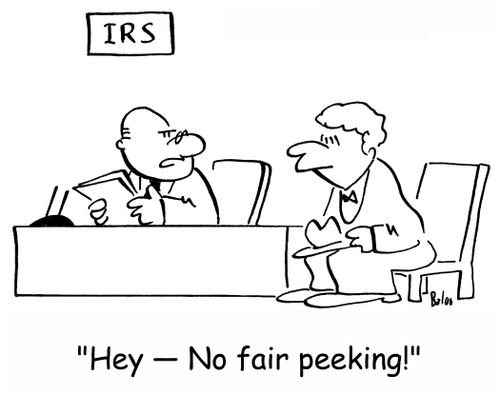 'Hey -- No fair peeking!'