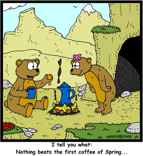 'I tell you what: Nothing beats the first coffee of Spring...'
