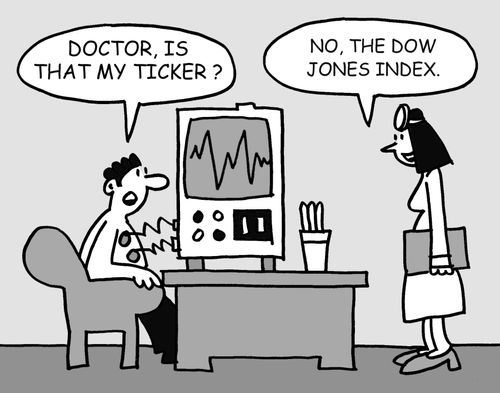 'Is that my ticker' 'No, the Dow Jones index,'