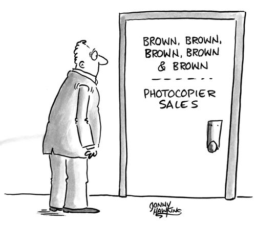 Brown only photocopier sales.