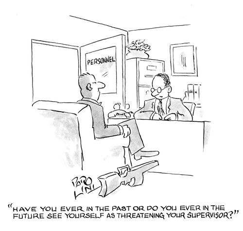 'Have you ever in the past or do you ever in the future see yourself as threatening your supervisor?'