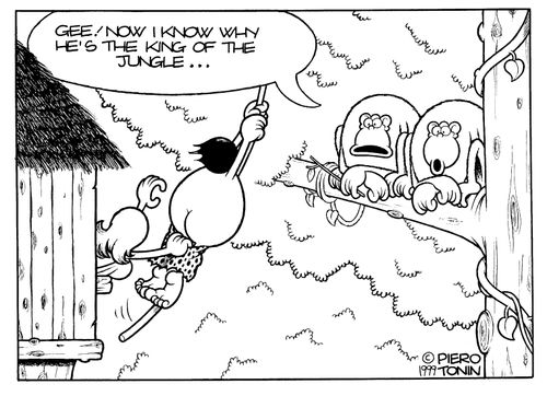 Gee! Now I know why he's the king of the jungle
