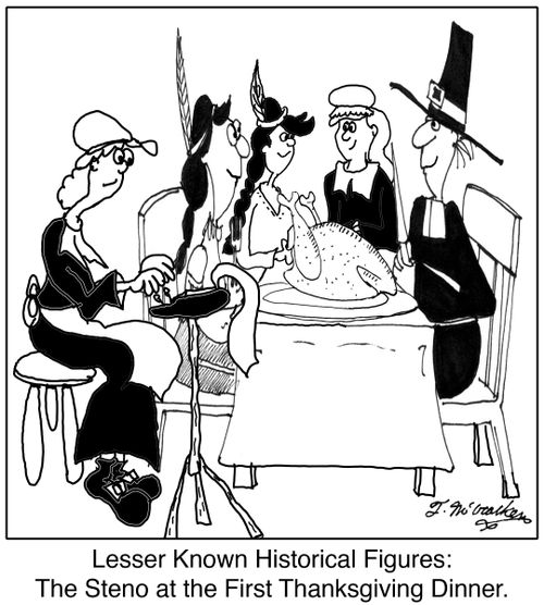 Lesser Known Historical Figures: The Steno at the First Thanksgiving Dinner.