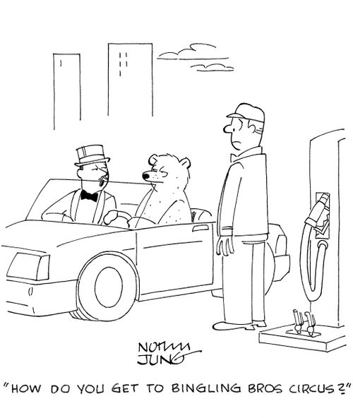 'How do you get to Bingling Bros. circus?'