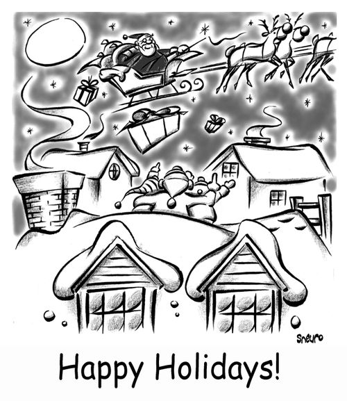 Santa in the Sky: Happy Holidays!