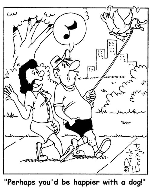 'Perhaps you'd be happier with a dog!'
