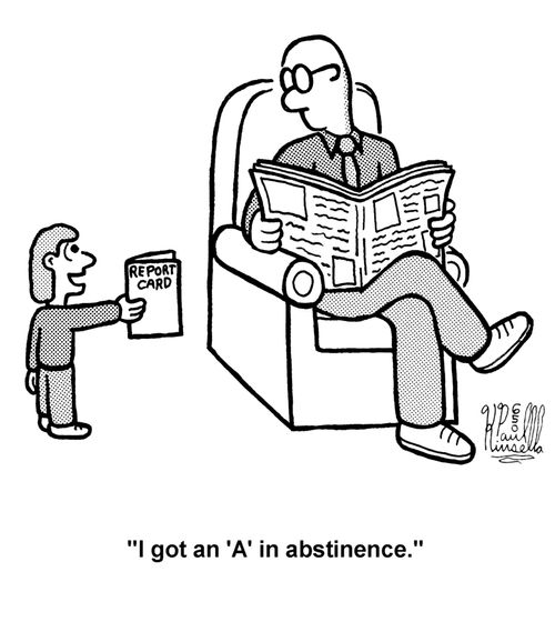 'I got an 'A' in abstinence.' 