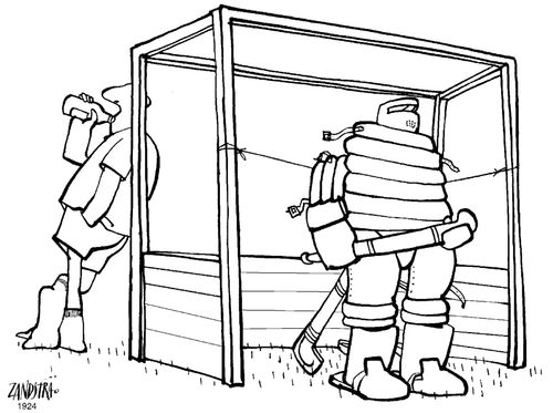 Goal keeper leaving his unifrom in goal.