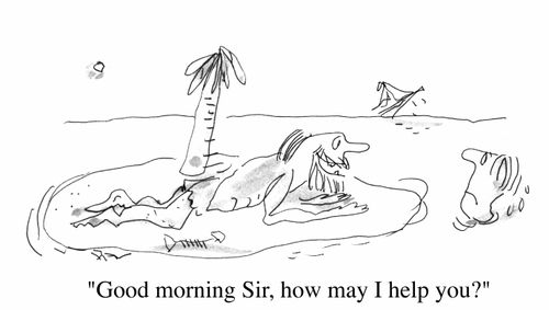 "Good morning Sir, how may I help you?"