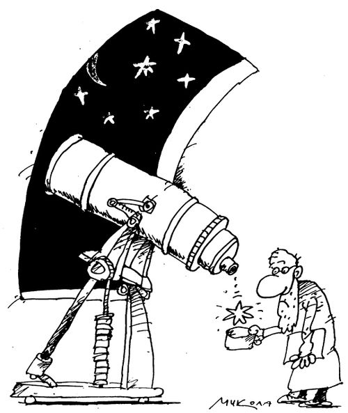Scientist collects star as it falls out of telescope