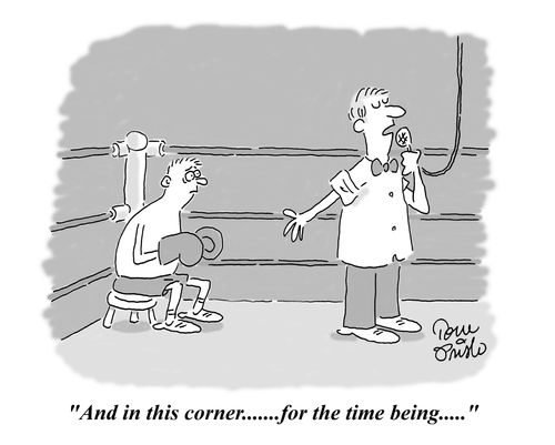 "And in this corner...for the time being..."