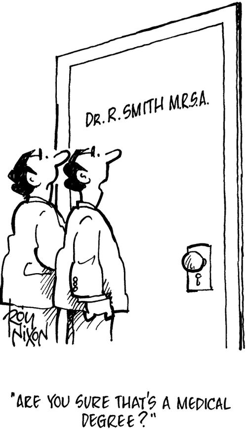 'Are you sure that's a medical degree?'