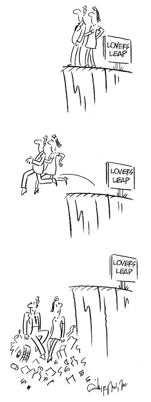 Lovers Leap - Land on Rubbish.