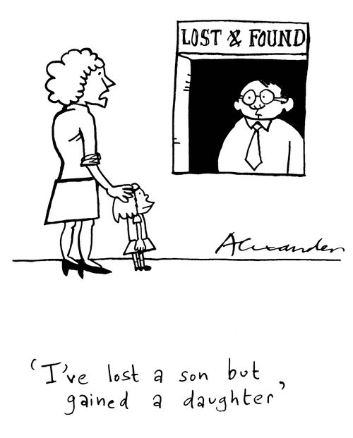"I've lost a son but gained a daughter."