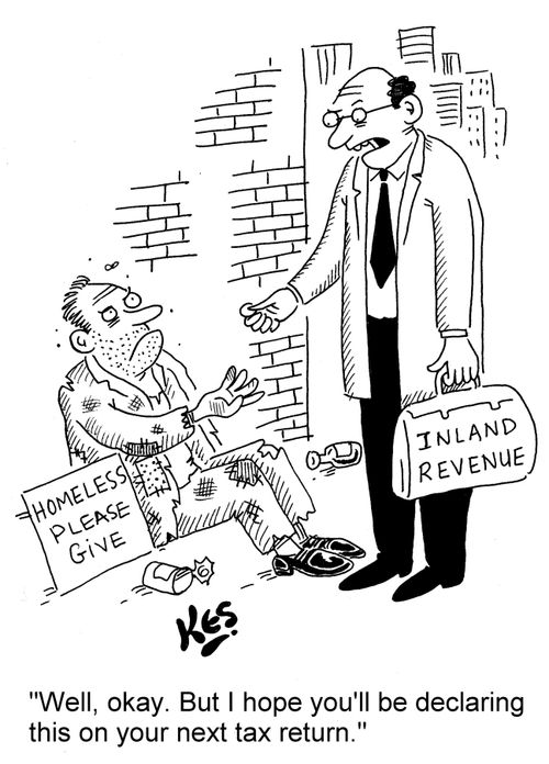 'Well, okay. But I hope you'll be declaring this on your next tax return.'