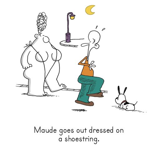 Maude goes out dressed on a shoestring