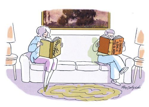Reading 'Faking It' & 'How To Tell If She's Faking It'.