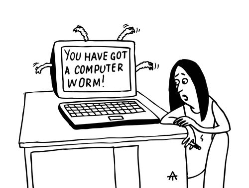 'You have got a computer worm!'