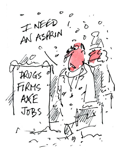 Drugs Firms Axe Jobs.