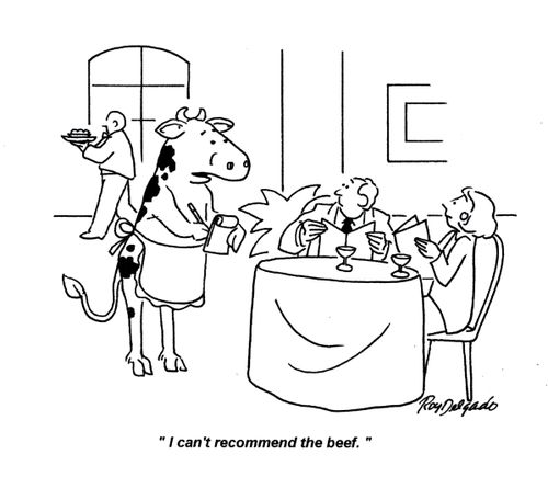 'I can't recommend the beef.'