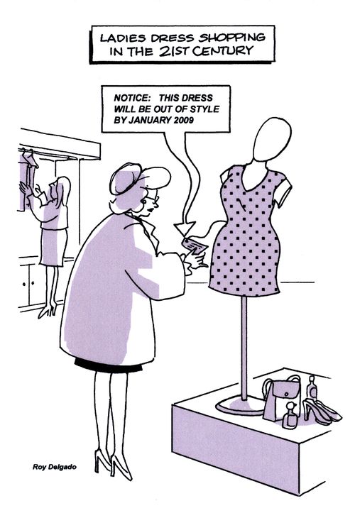 Notice: this dress will be out of style by January 2009.