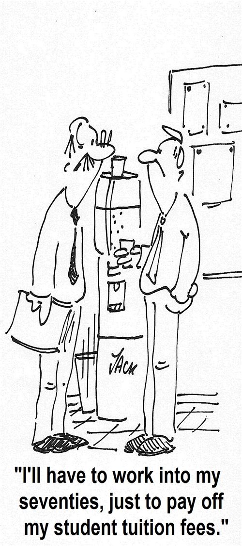 'I'll have to work into my seventies,just to pay off my student tuition fees.'