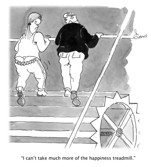 'I can't take much more of the happiness treadmill.'