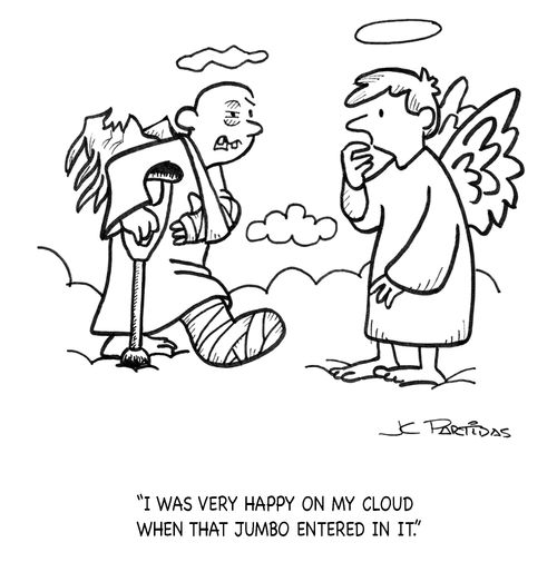 'I was very happy on my cloud when that jumbo entered it.'