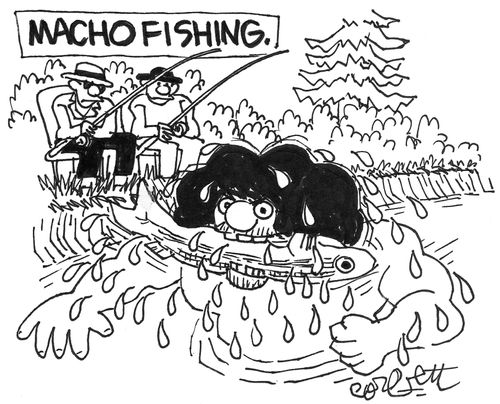 Macho fishing.