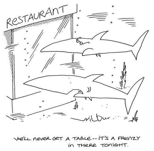 'We'll never get a table - it's a frenzy in there tonight.'