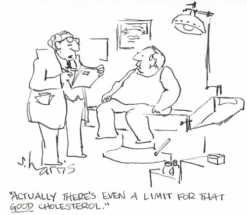 'Actually there's even a limit for that good cholesterol.'