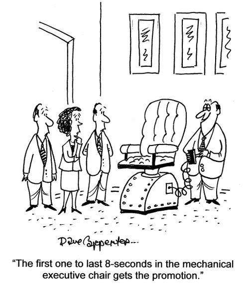 'The first one to last 8-seconds in the mechanical executive chair...'