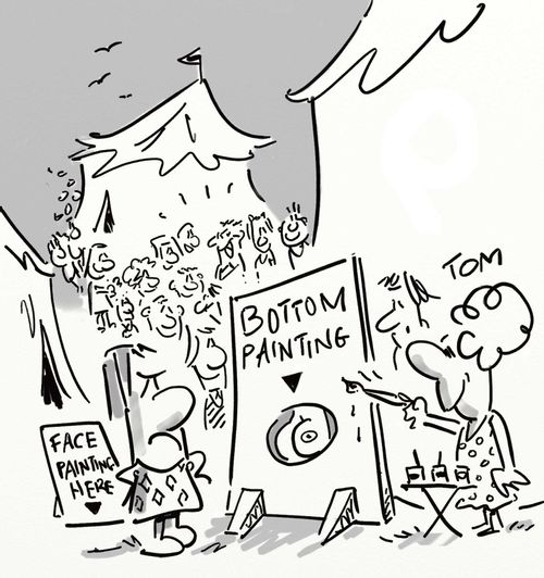 Face painting vs bottom painting
