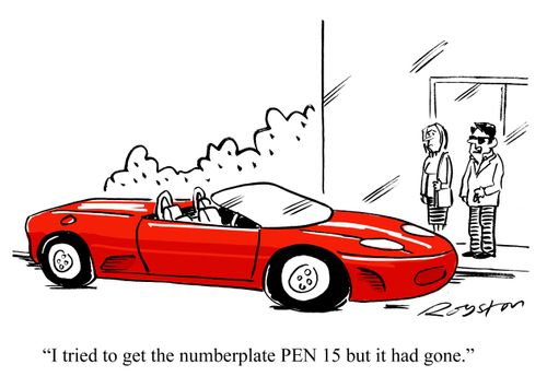 'I tried to get the numberplate PEN 15 but it had gone.'