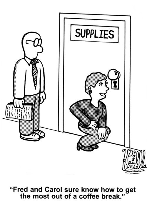 'Fred and Carol sure know how to get the most out of a coffee break.' 