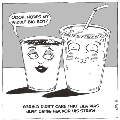 Gerald didn't care that Lila was just using him for his straw.