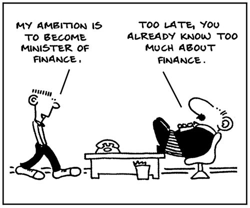 'My ambition is to become minister of finance.'
