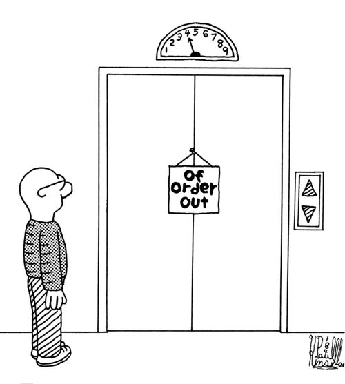 Out of order, out of order.