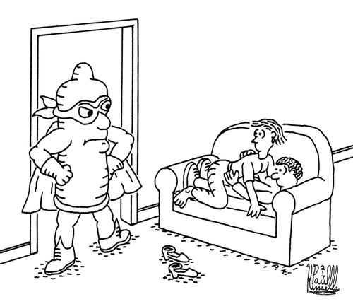 Condom-Man to the rescue!