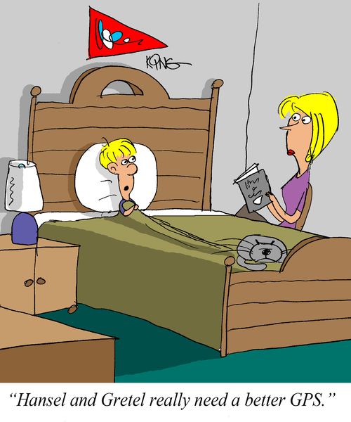 'Hansel and Gretel really need a better GPS.'